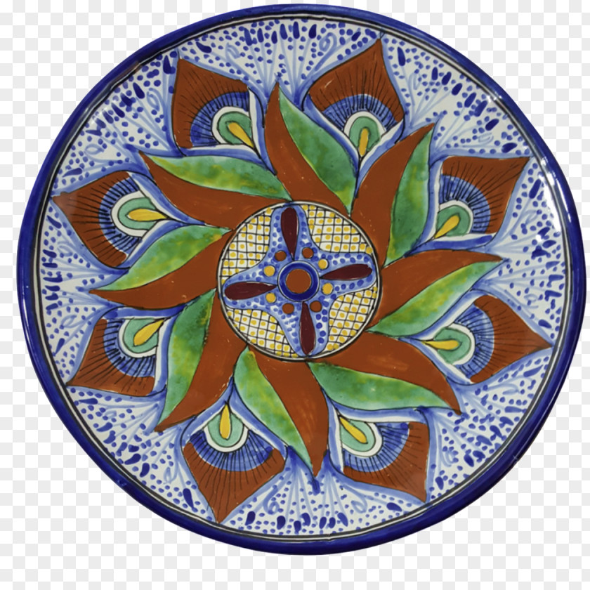 Talavera Pottery Plate Tableware Saucer Maiolica PNG