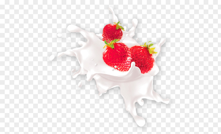 White Fresh Milk Strawberry Decorative Patterns Milkshake Cream Pie PNG