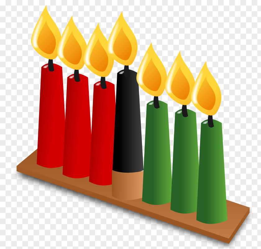 Clip On Candles Kwanzaa Kinara Art PNG