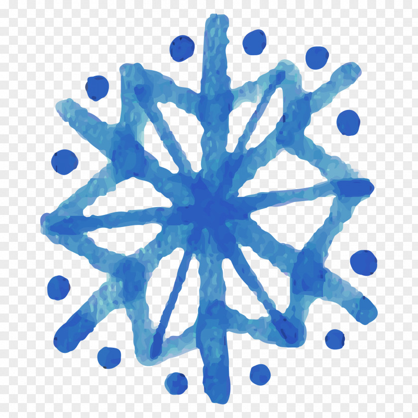 Drawing Snowflake Vector Illustration Material Watercolor Painting PNG