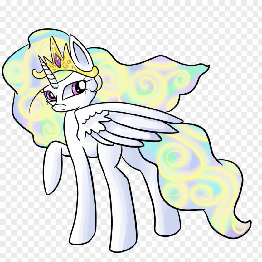 Little Princess Pony Horse Line Art Clip PNG