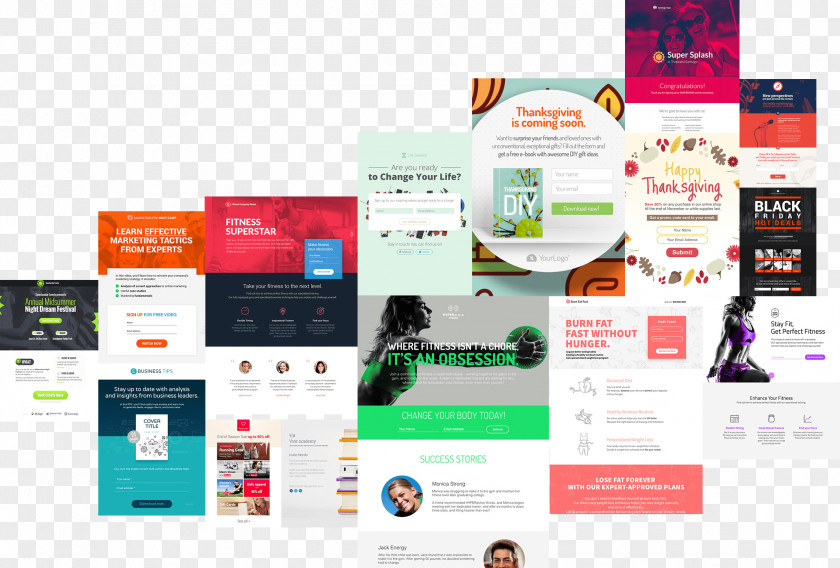 Marketing Landing Page Responsive Web Design Squeeze PNG