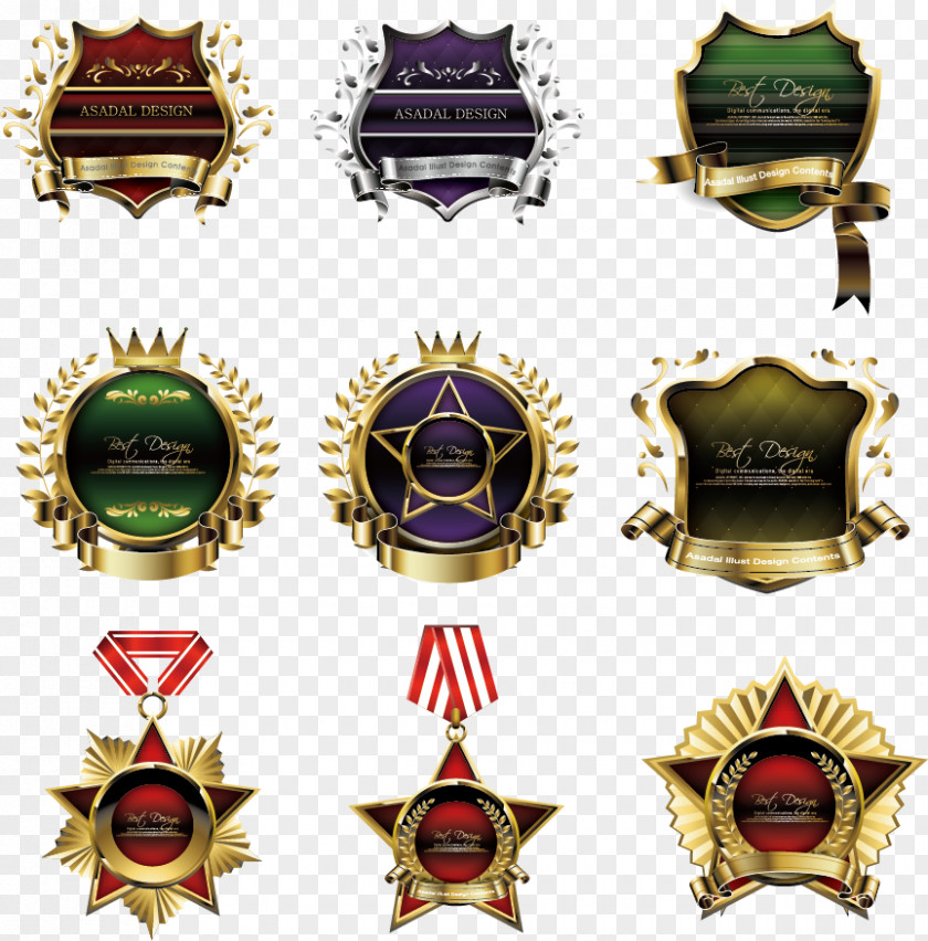 Medal Badges Vector Material Badge PNG