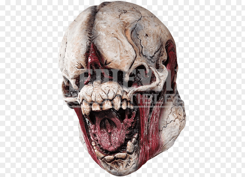 Skull Monster Latex Mask Halloween Costume PNG