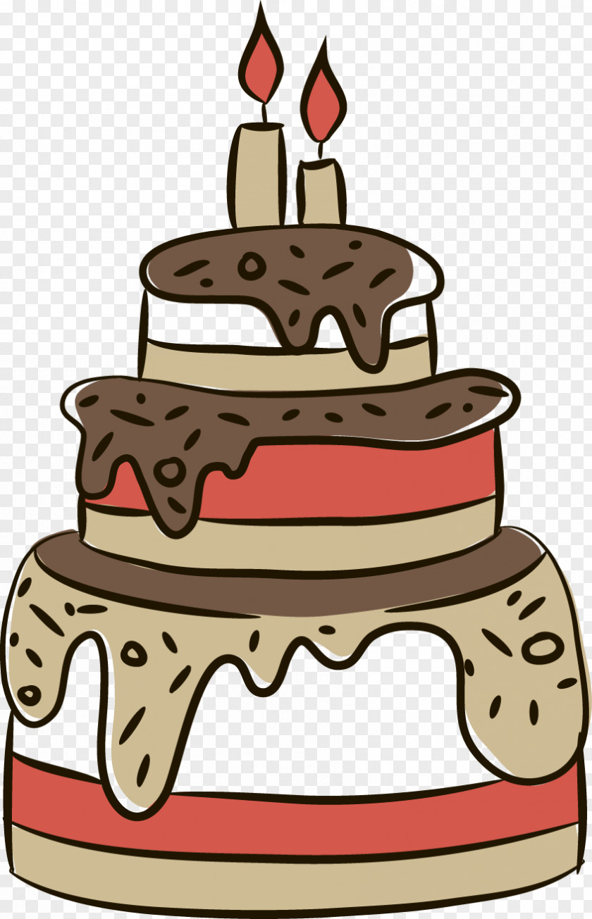Vector Flat Cake Birthday Clip Art PNG