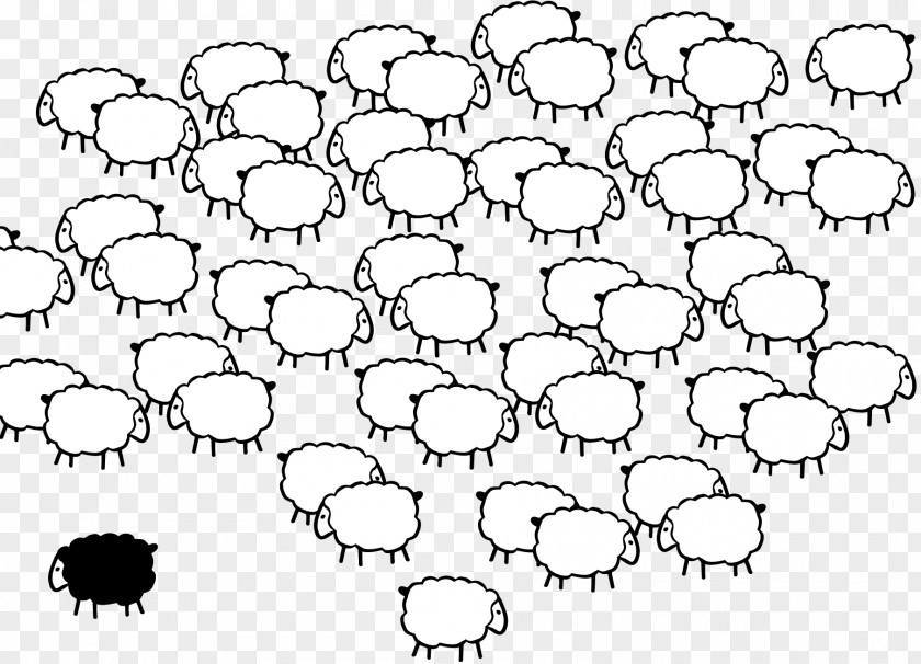 Flock Of Sheep Circle White Point Line Art Angle PNG