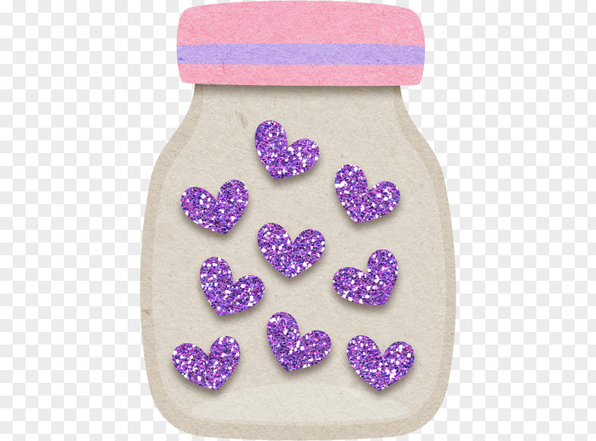 Love Bottle Sticker Purple PNG