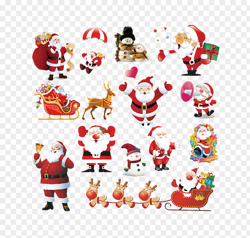 Santa Collection Clauss Reindeer Christmas PNG
