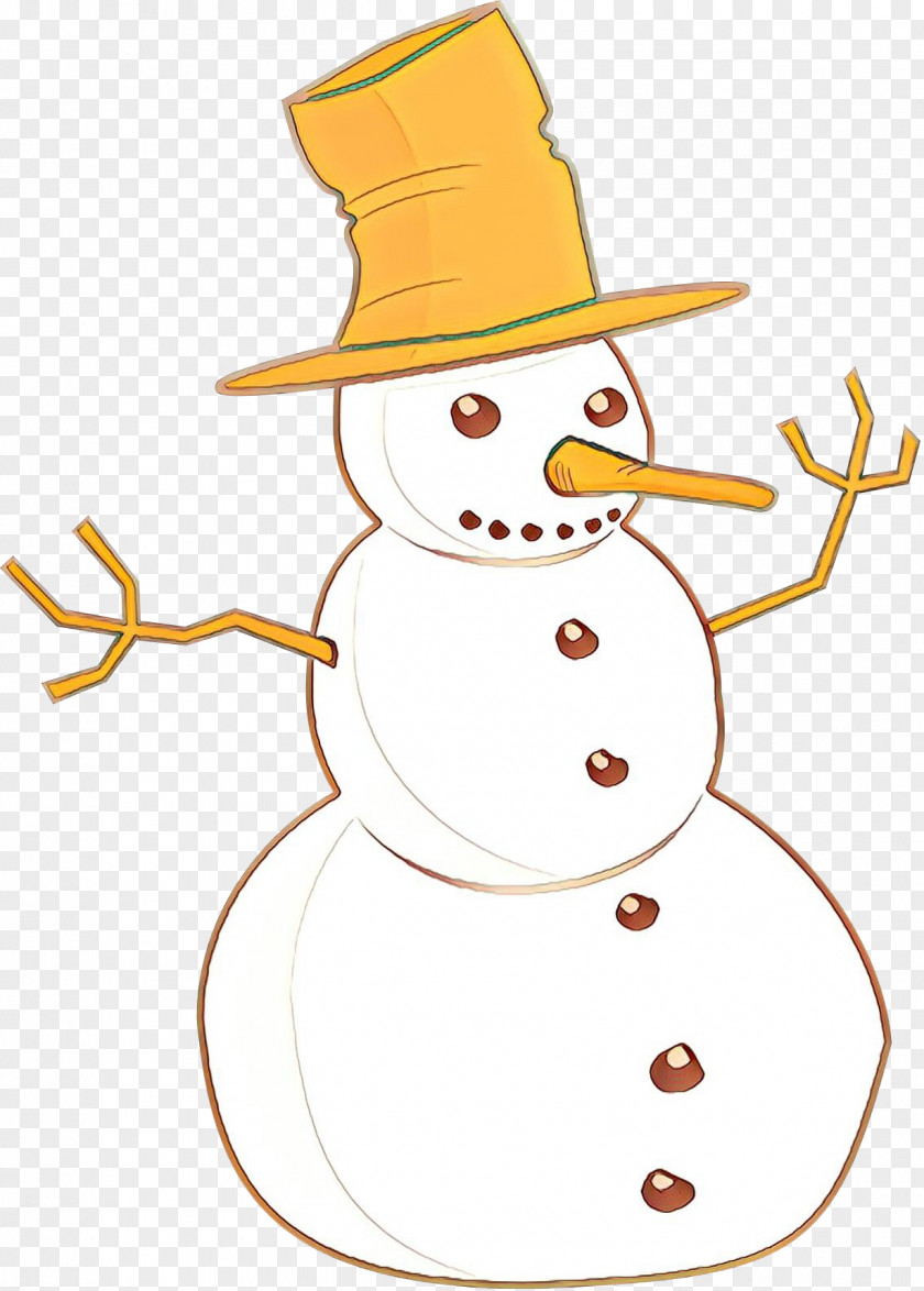 Line Art Costume Hat Snowman PNG