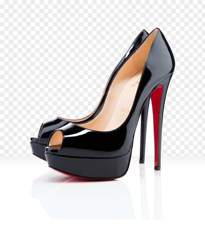 Louboutin Court Shoe Patent Leather High-heeled Footwear PNG