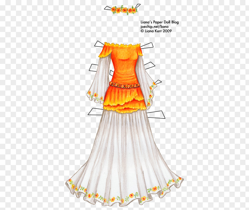 Paper Fire Dress Clothing Doll Pin Costume PNG