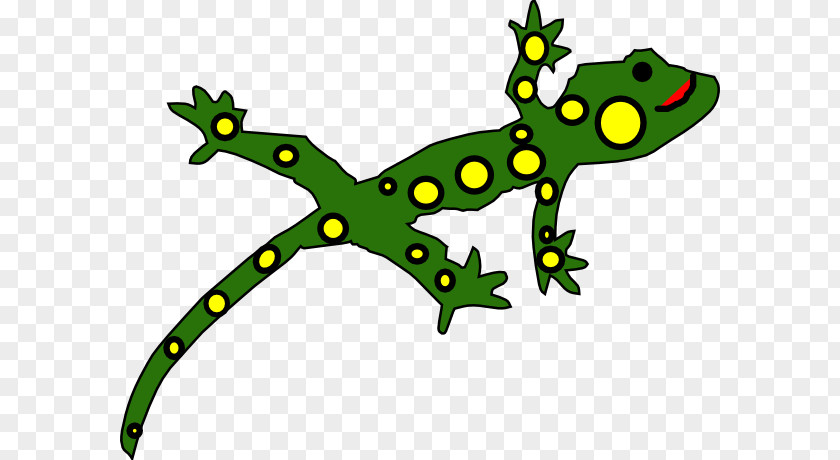 Yellow Spotted Lizard Reptile Cecak Clip Art PNG