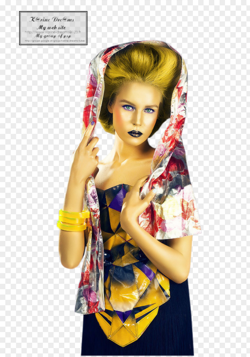 Elegant Woman Fashion Model Hair Coloring PNG