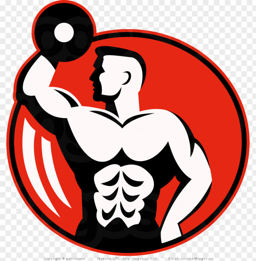 Dumbbell Fitness Centre Logo Bodybuilding Clip Art PNG