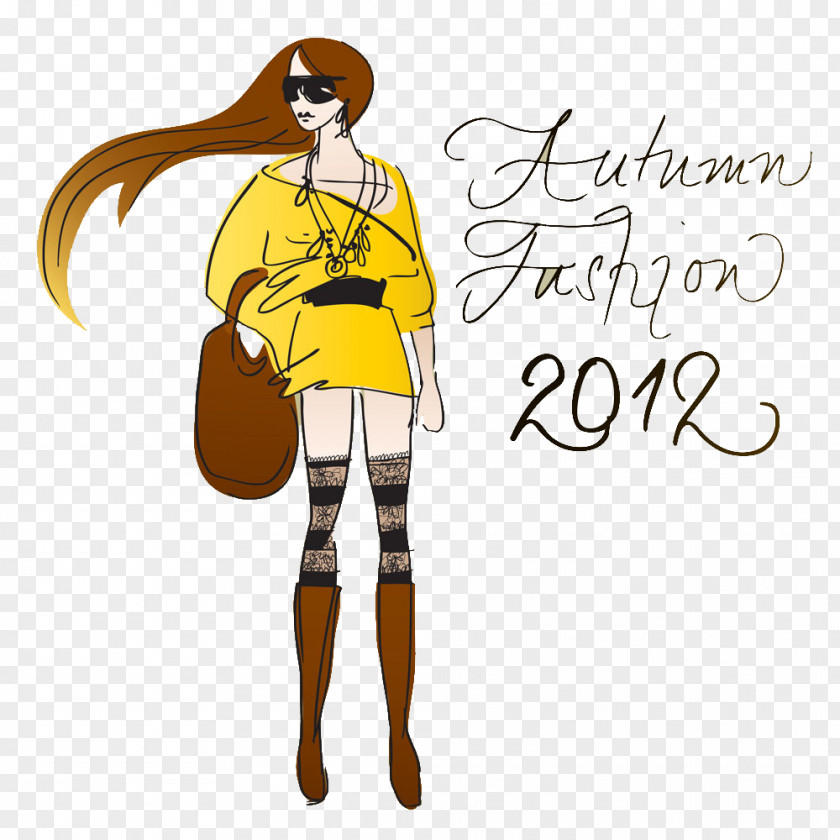 Fashion Woman Girl Illustration PNG Illustration, Yellow woman clipart PNG