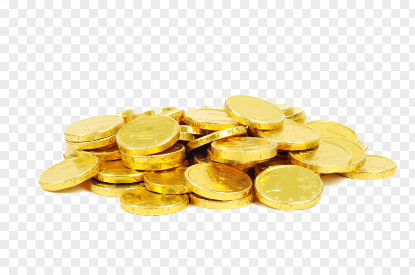 Pile Of Gold Coins Chocolate Coin Christmas PNG
