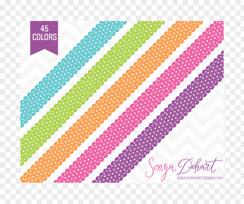 Ribbon Border Polka Dot Clip Art PNG