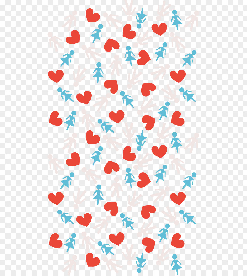 Vector Love Between Men And Women Heart Clip Art PNG