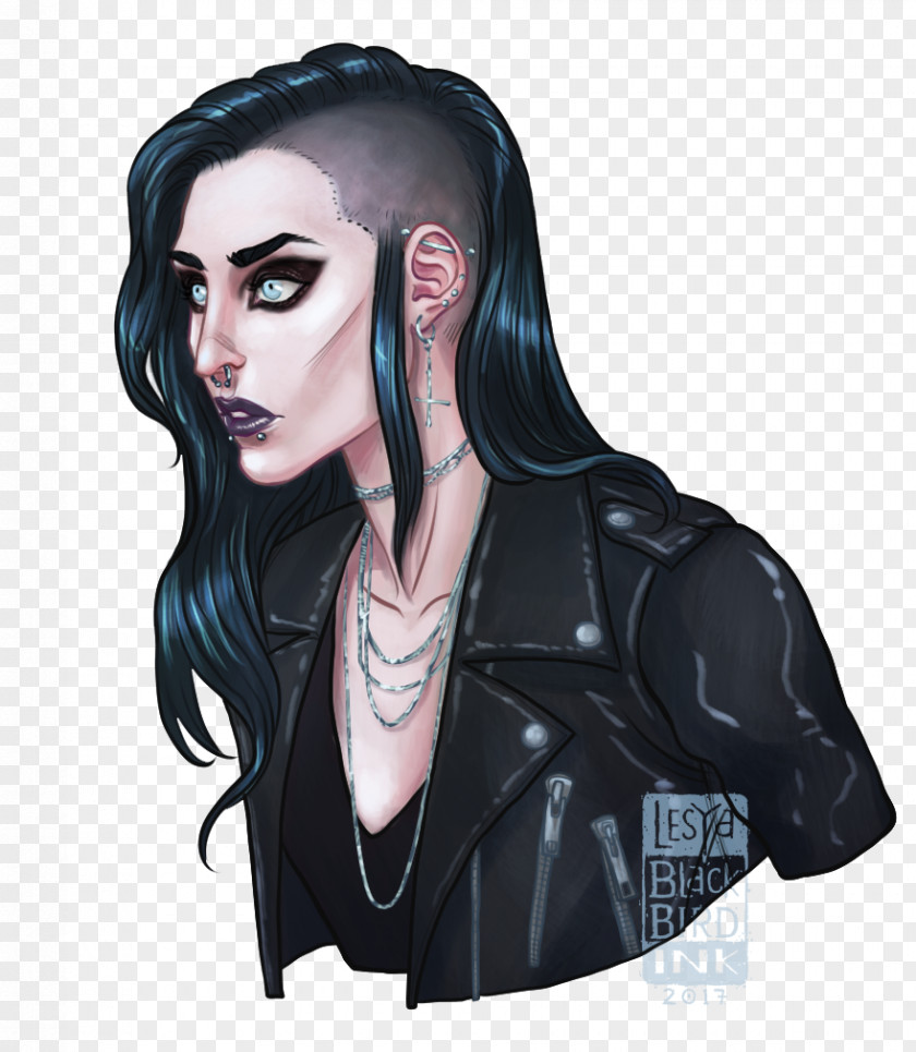 Woman Shadowrun Black Hair Color PNG