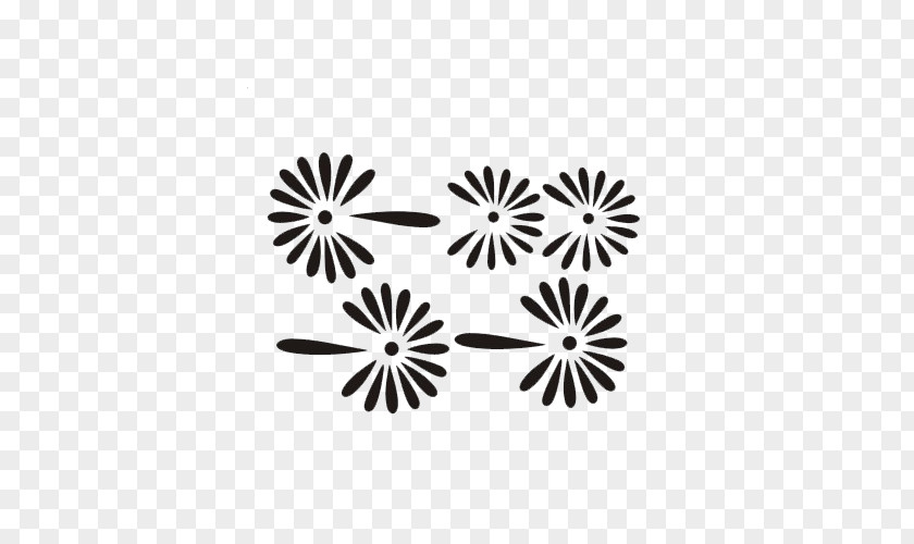 Black And White Dandelion Decoration Quilting Patchwork Pattern PNG