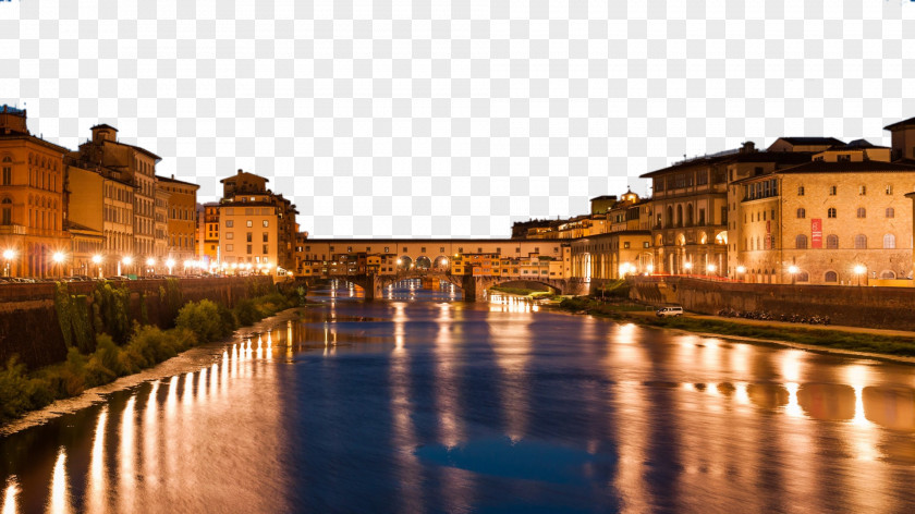 Florence, Italy, Five Ponte Vecchio Venice Arno High-definition Television Wallpaper PNG