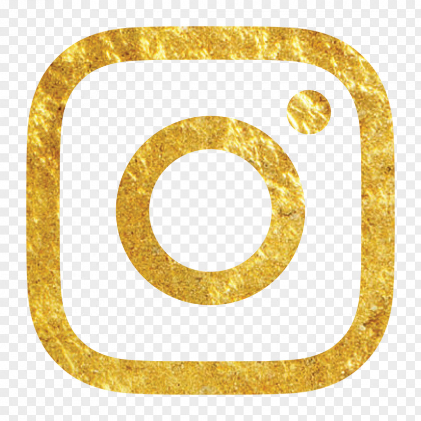 Social Media Gold Logo Brand Instagram PNG