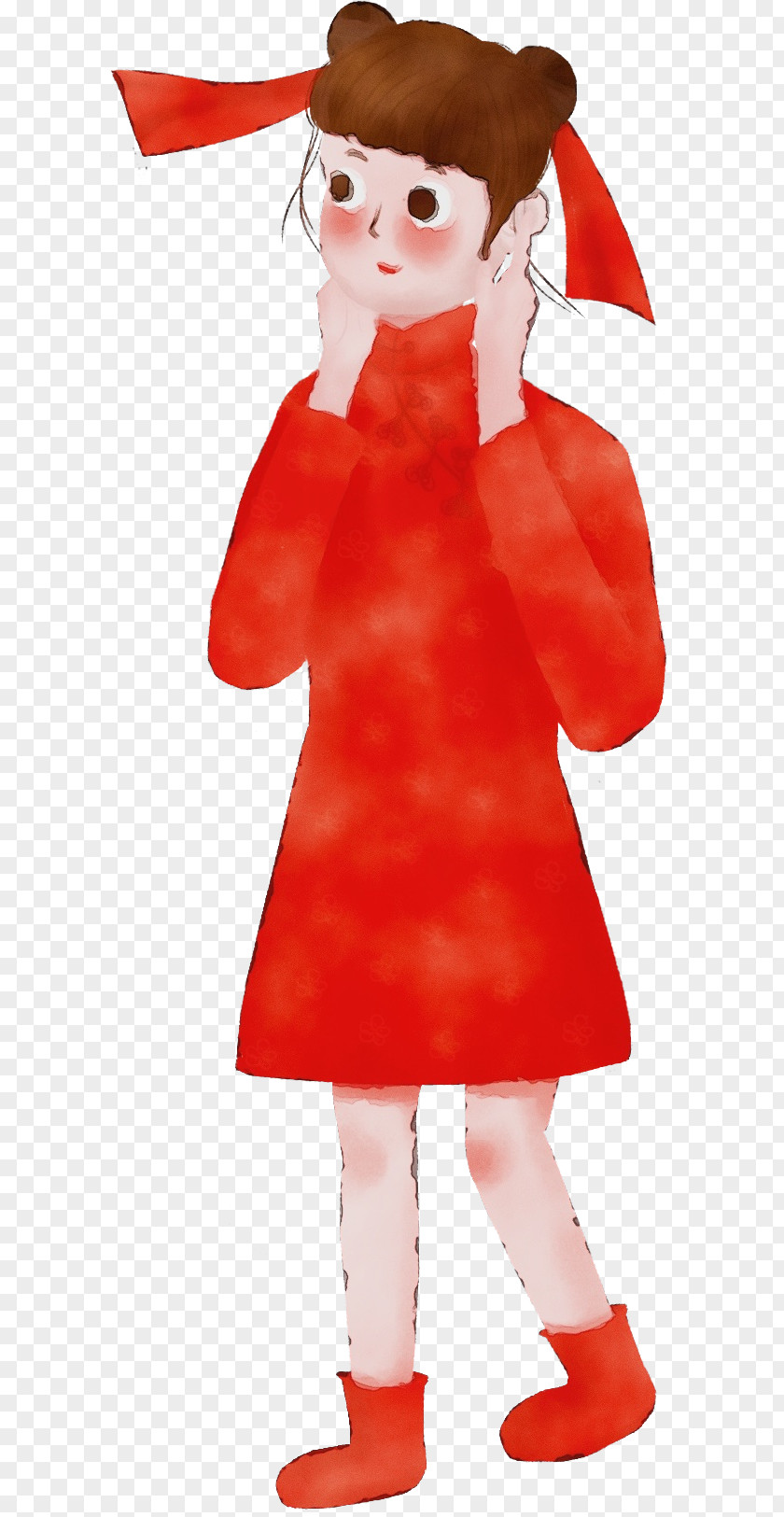 Clothing Red Costume Outerwear Dress PNG