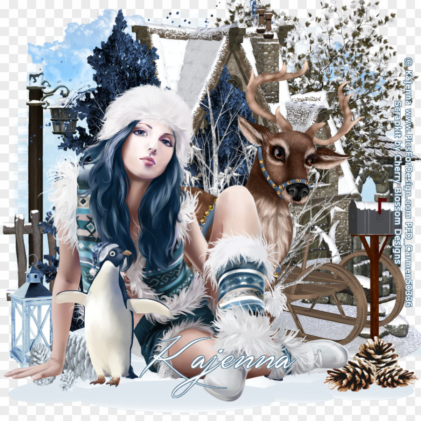 Reindeer Fur Winter Headgear PNG