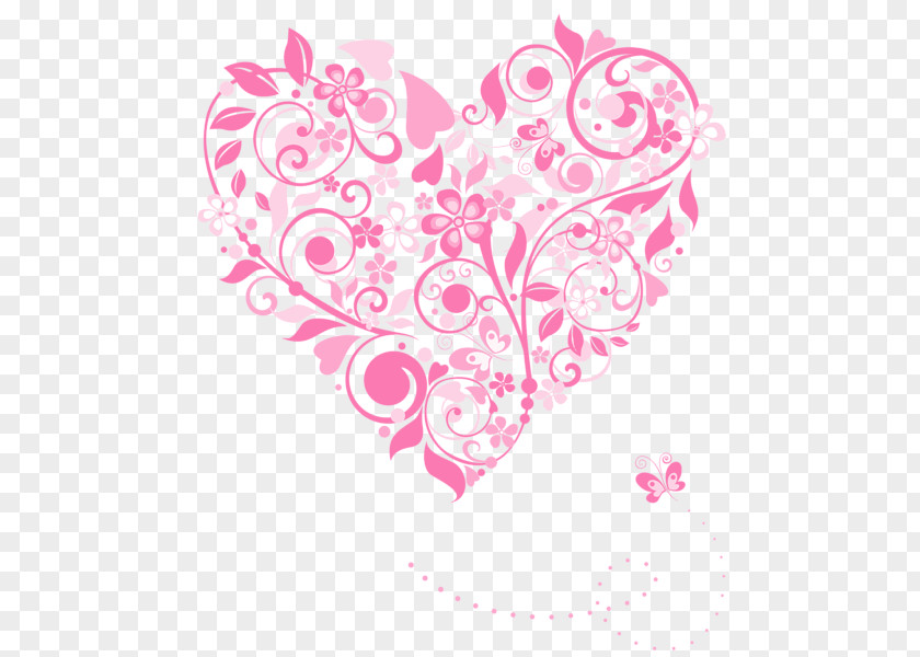 Watercolor Wedding Heart Clip Art PNG