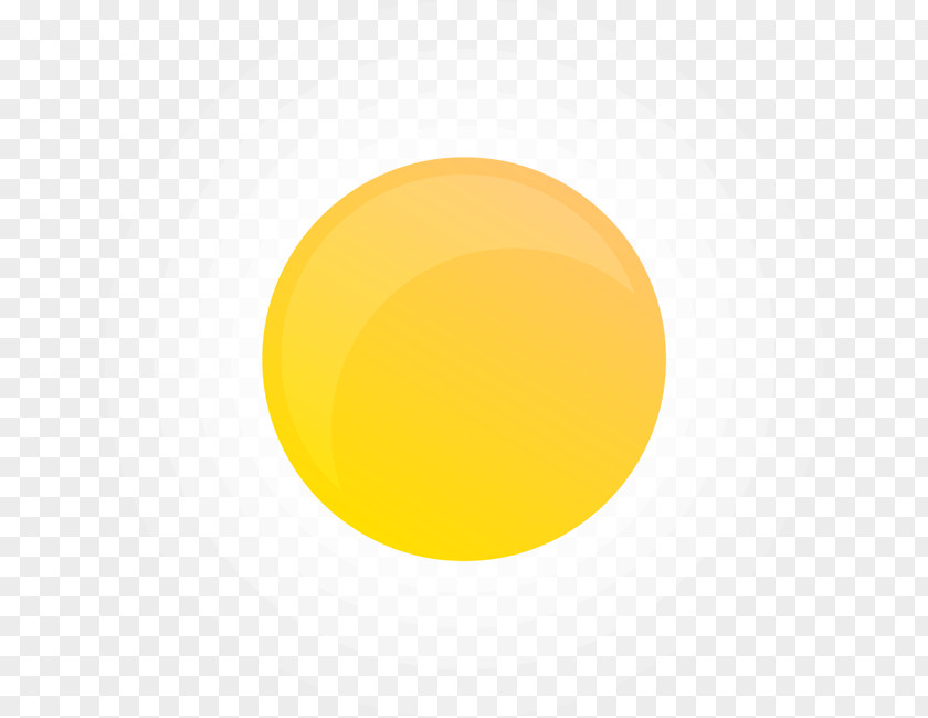 Beautifully Flat Sun Yellow White Black Circle PNG
