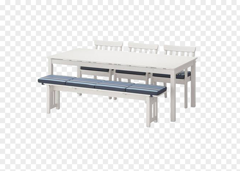 Simple White Table Bench IKEA Chair Furniture PNG