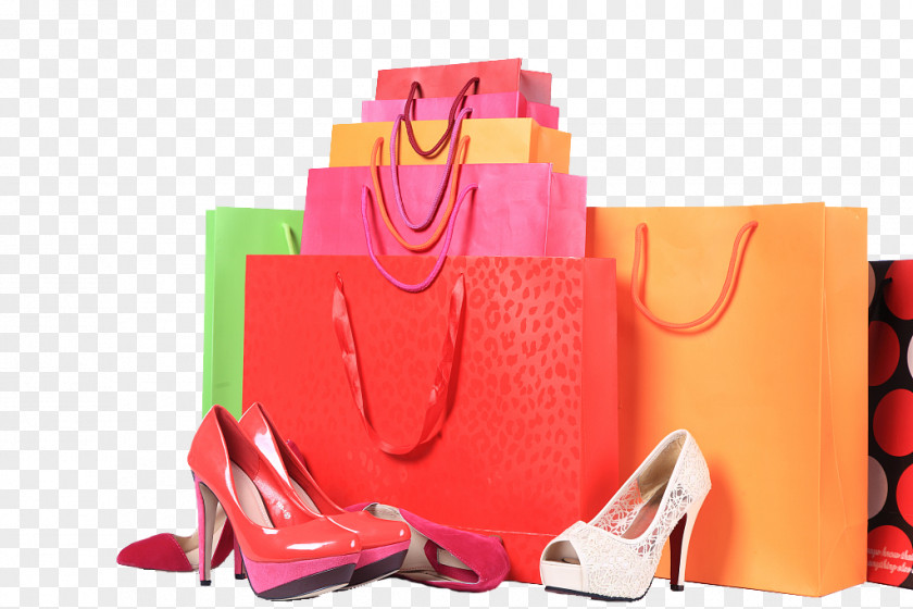 Color Shopping Bags And High Heels Reusable Bag PNG