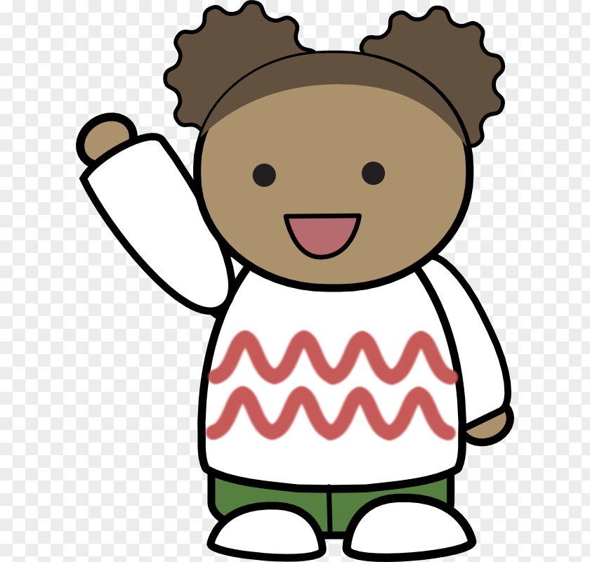 Kid Waving Clip Art PNG