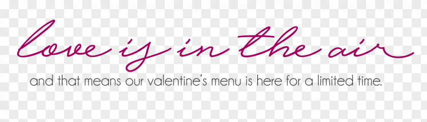 Valentines Menu Logo Brand Pink M Handwriting Font PNG