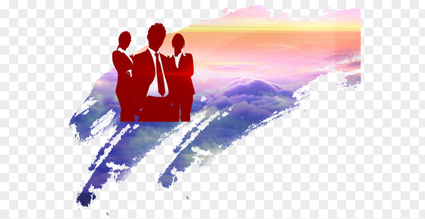 Business People Poster Illustration PNG