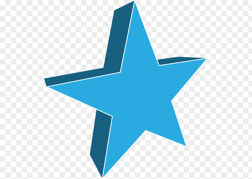 Blue Star Three-dimensional Space Clip Art PNG