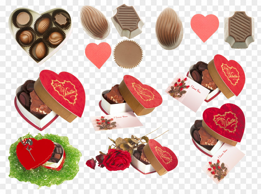 Chocolate Red Gift Box Praline Bonbon Dove Clip Art PNG