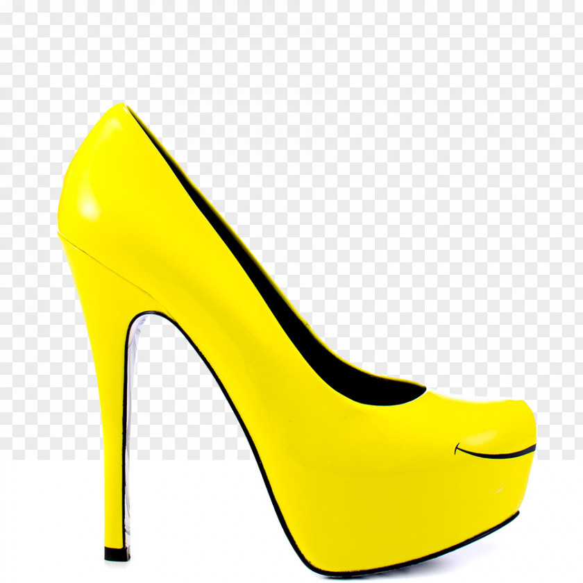 Dress Yellow High-heeled Shoe Court PNG