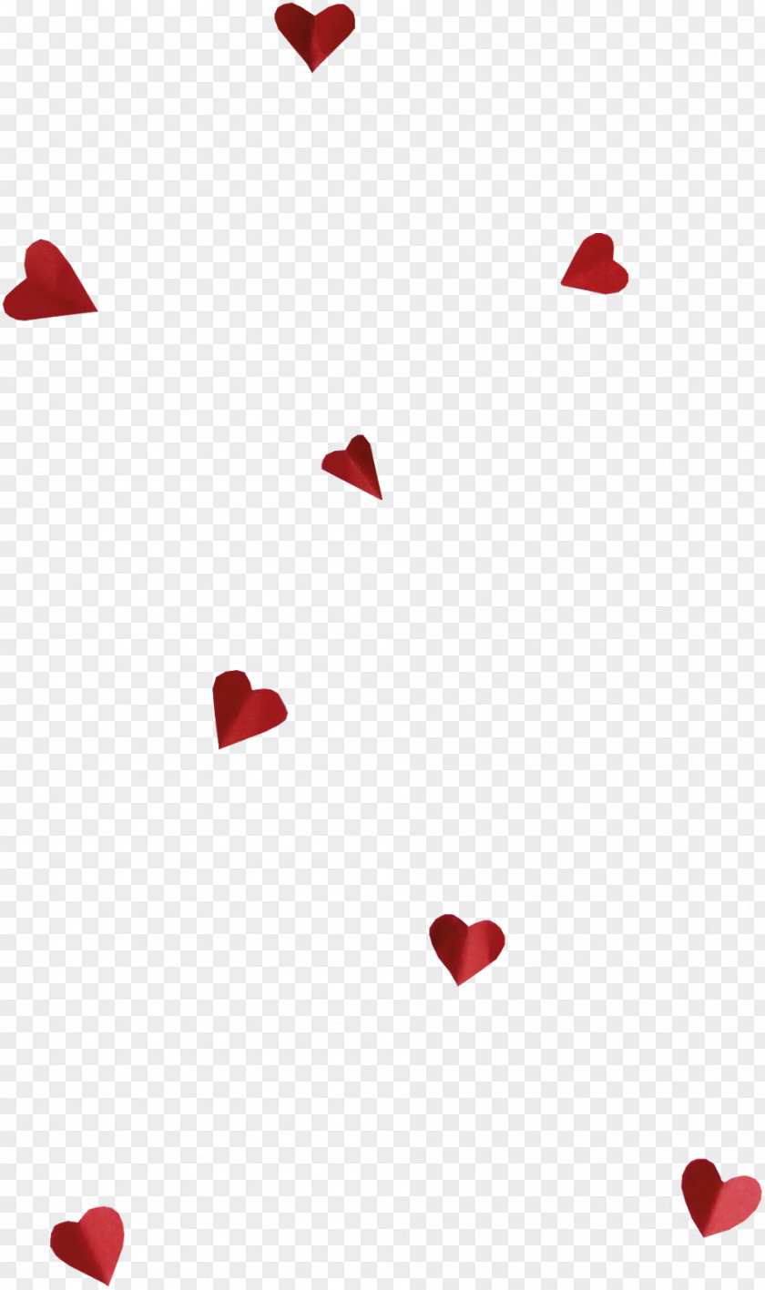 Floating Heart Paper PNG