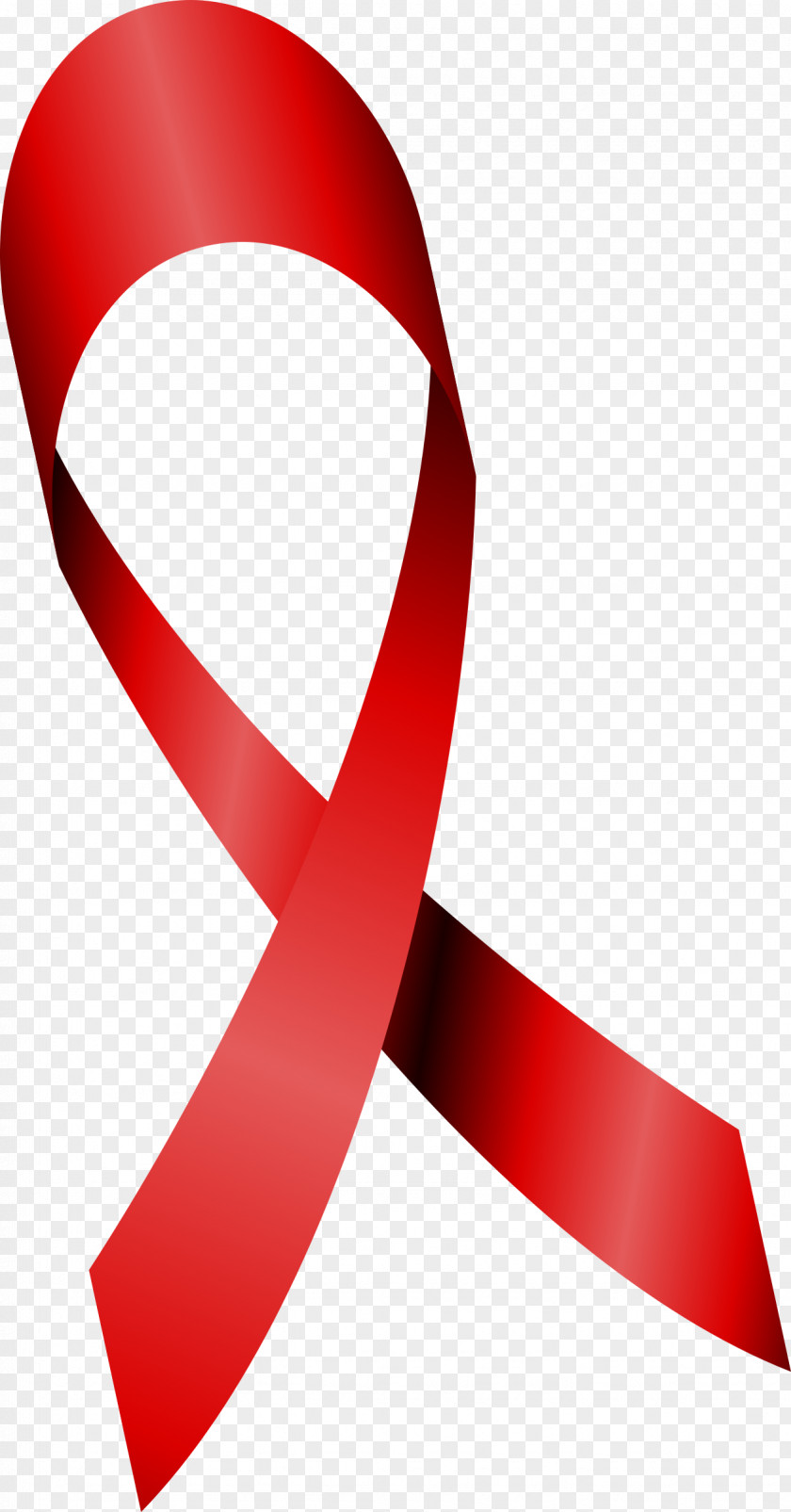 Ribbon Cutting World AIDS Day Red Clip Art PNG