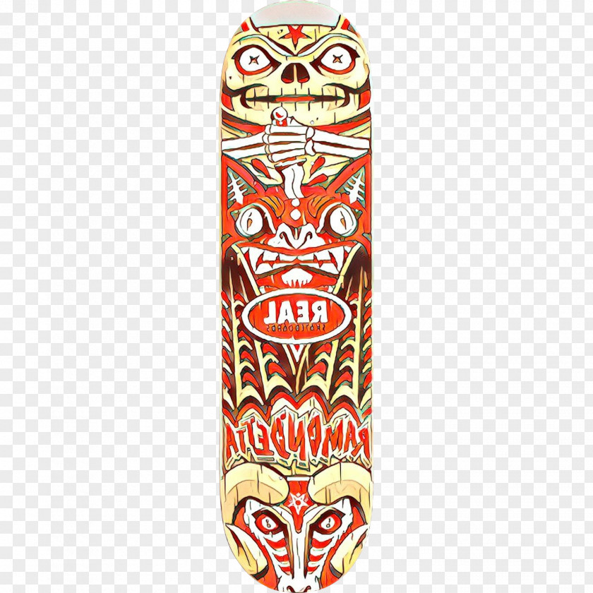 Tiki Sports Equipment Totem Skateboard PNG