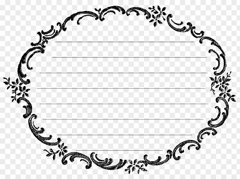 Fancy Monochrome Line Art Clip PNG