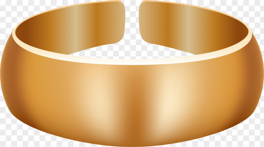 Golden Atmosphere Ring Bangle Gold Material PNG