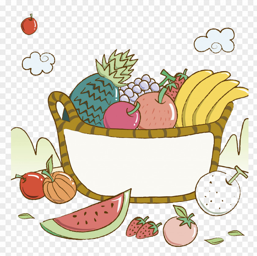 Watermelon Fruit Basket Image Banaani Banana PNG