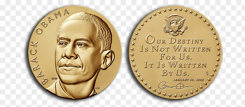 Barack Obama 2009 Presidential Inauguration Coin United States Medal PNG