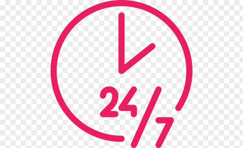 Clock 24/7 Service PNG