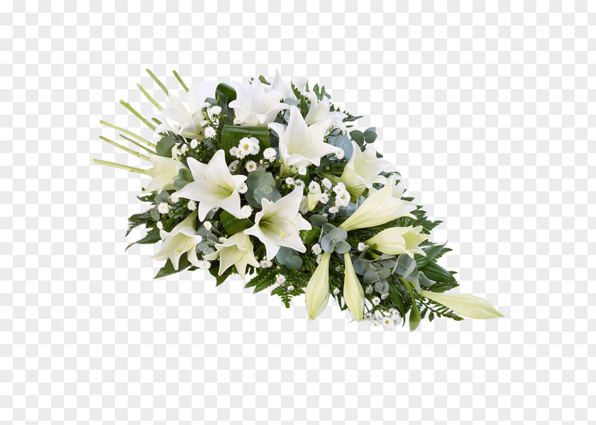 White Lilies Funeral Lilium Flower Wreath Rose PNG