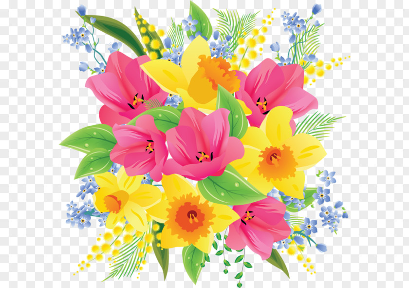 Beautiful Spring Flowers Flower Bouquet Clip Art PNG