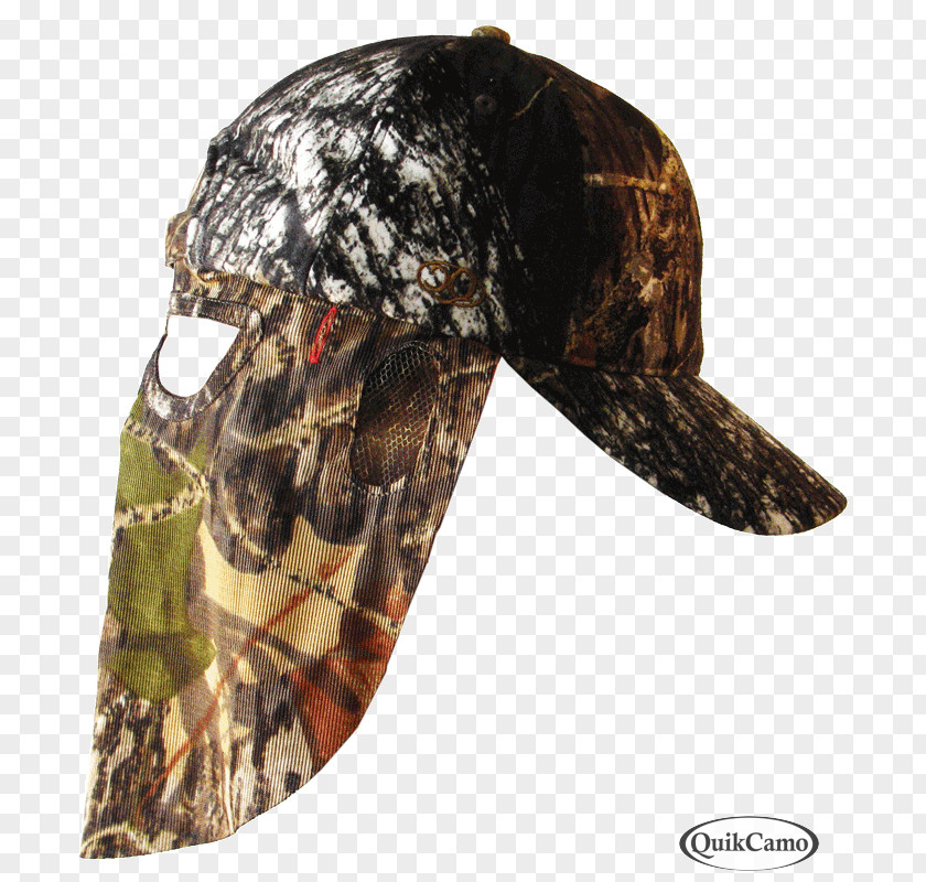 Braekup Camouflage Mossy Oak Hunting Hat Stretch Fabric PNG