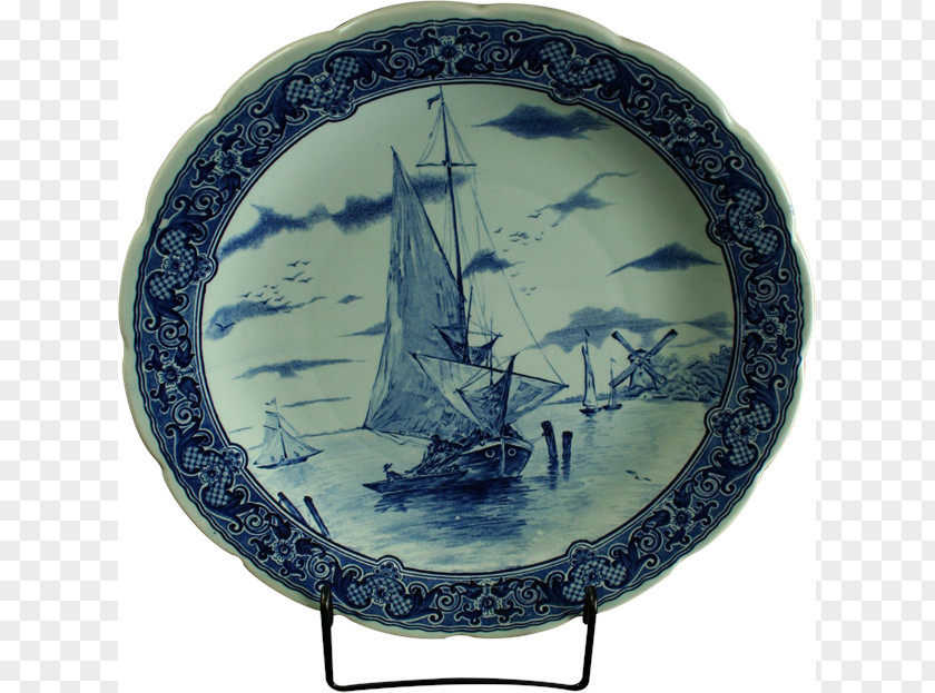 Hand-painted Balloons Transfer Material Plate Porcelain Platter Rosenthal Blue And White Pottery PNG